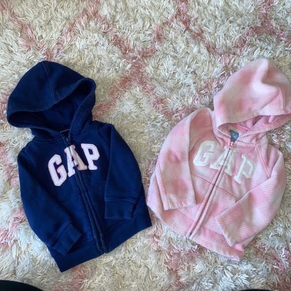 GAP Other - 2 EUC Baby Gap hoodies 12-18m